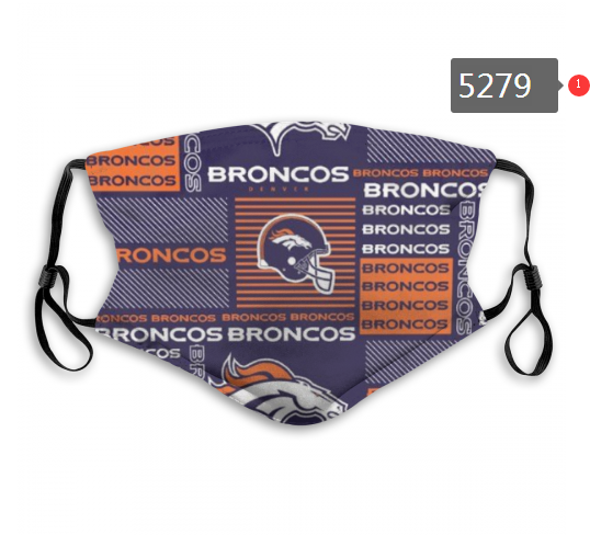 2020 NFL Denver Broncos #12 Dust mask with filter->nfl dust mask->Sports Accessory
